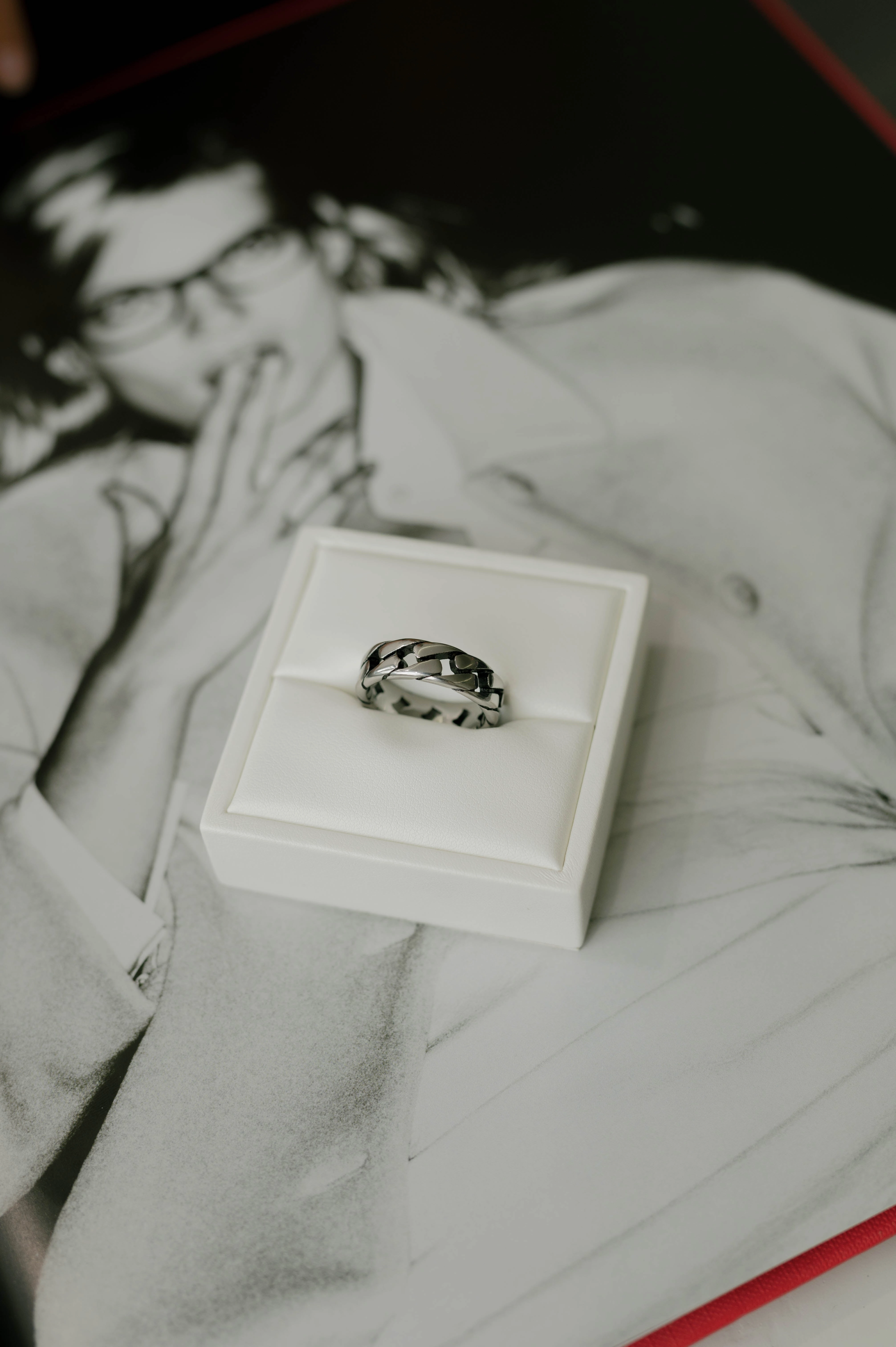 Exclusive Edge Dazzling Shine Cuban Link Ring ?C Silver