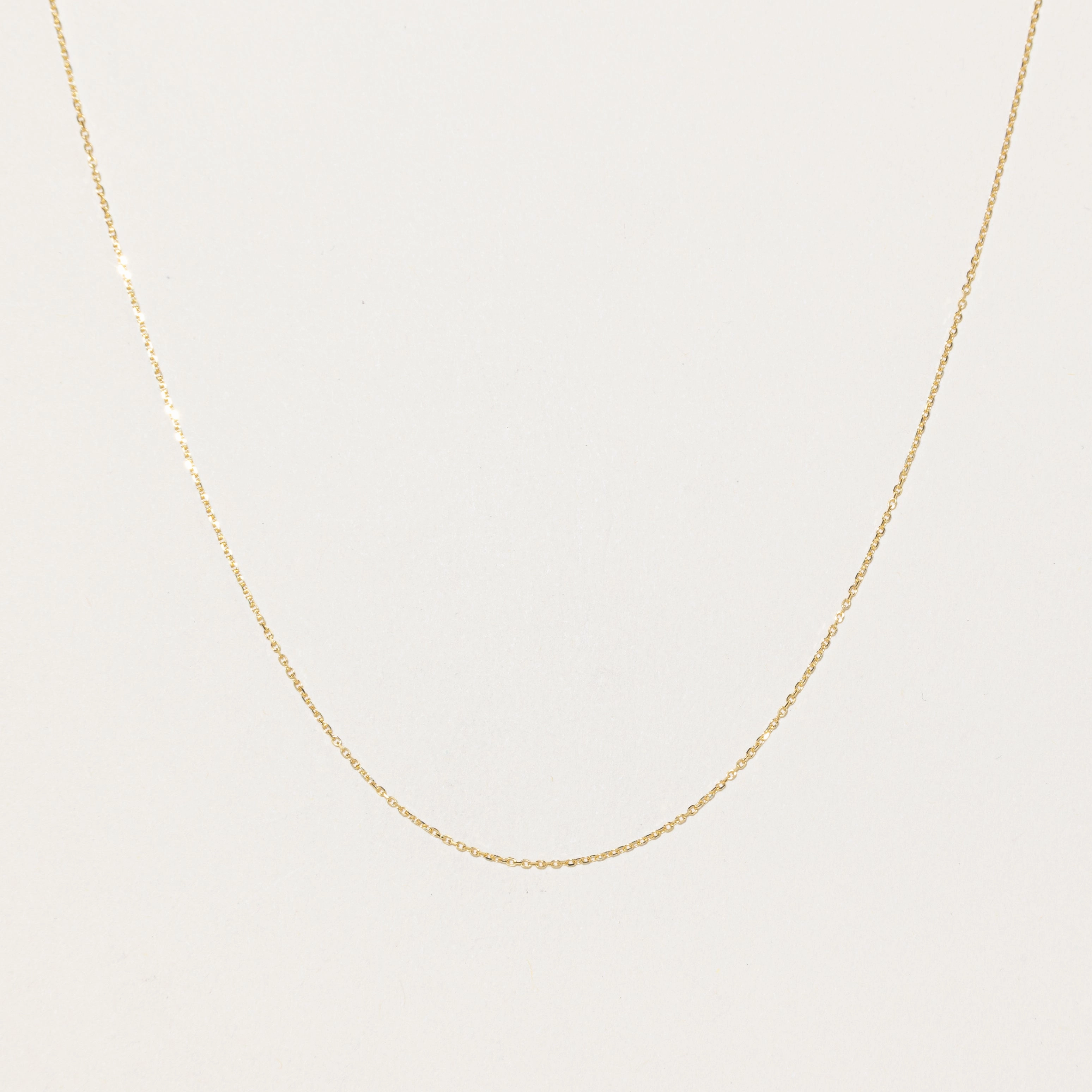 Dainty Accent Stylish Statement '100 Ways' 14k Yellow Gold Cable Link Chain | 0.90mm | 16" - 18"