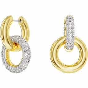 Swarovski Dextera Hoop Earrings, Gold Fashion Edge Seasonal accessory