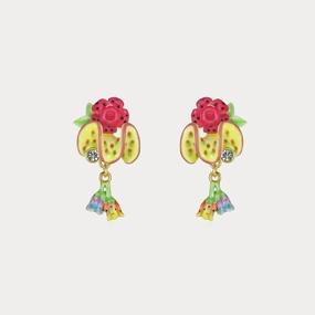 Modernist Adornment Vintage Must-Have Tropical Flower Earrings