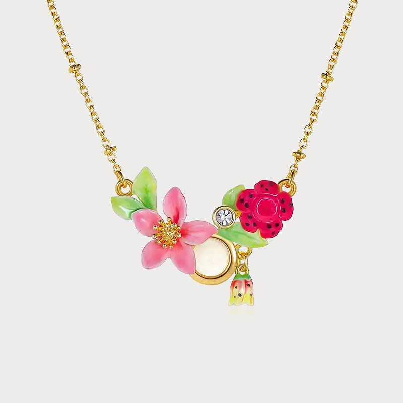 Tropical Flower Necklace Superb Accessory Joyful Style