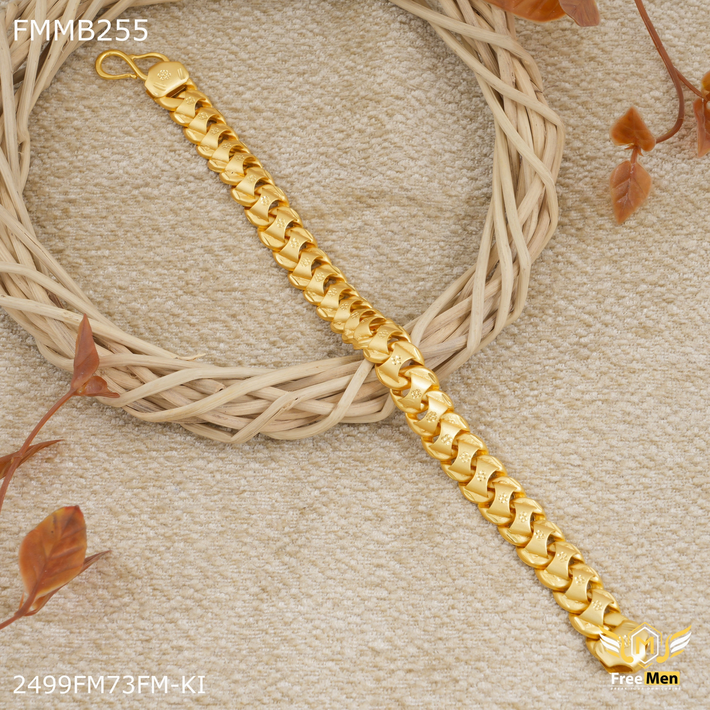 Freemen One Line Designer Pokel Bracelet For Men - FMMB255 Bold Design