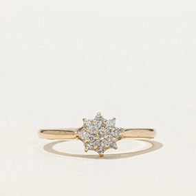 Holiday Style Diamond Petal Cluster Ring | 0.10ctw | SZ 7