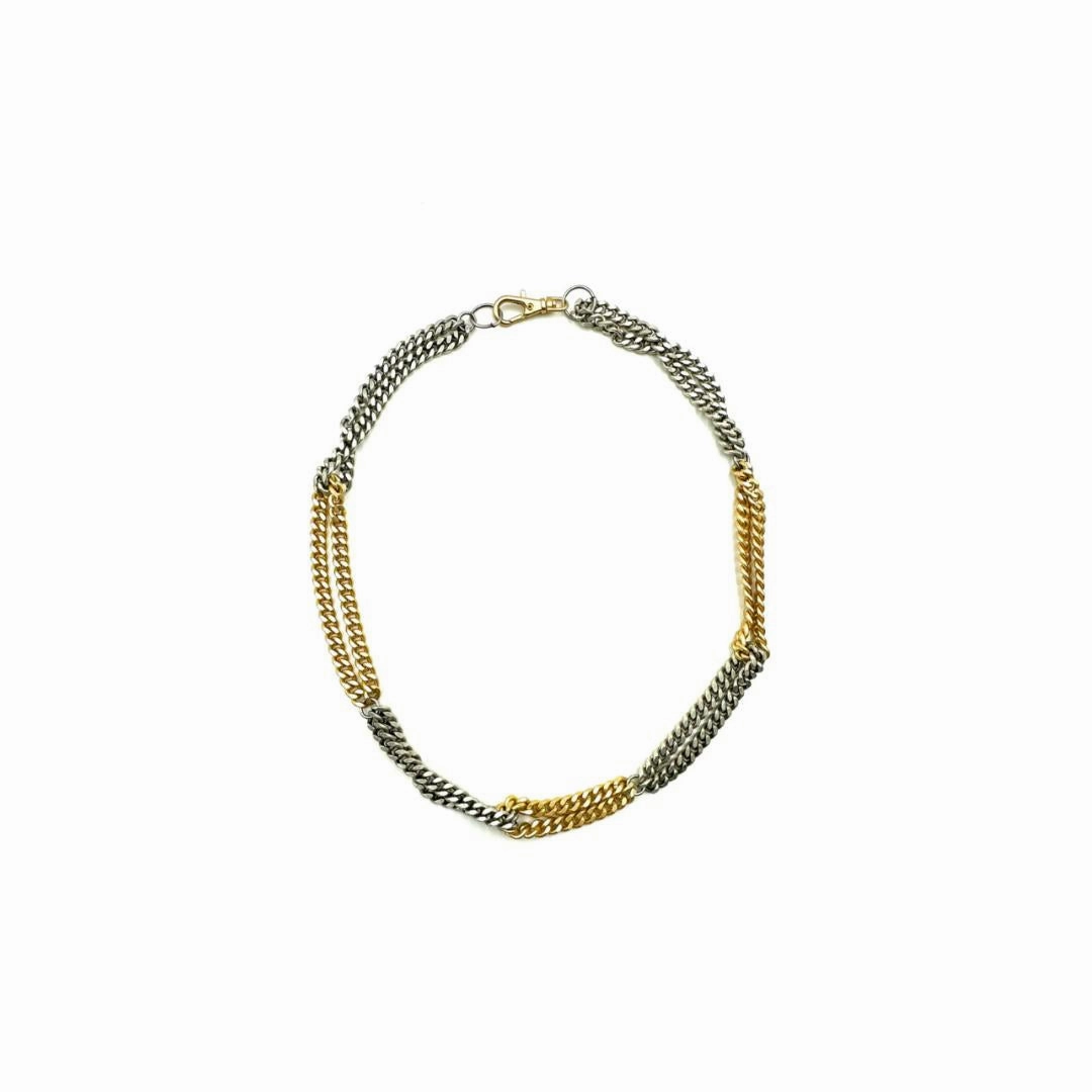 Charming Shine Twirl Necklace in Mixed Metals