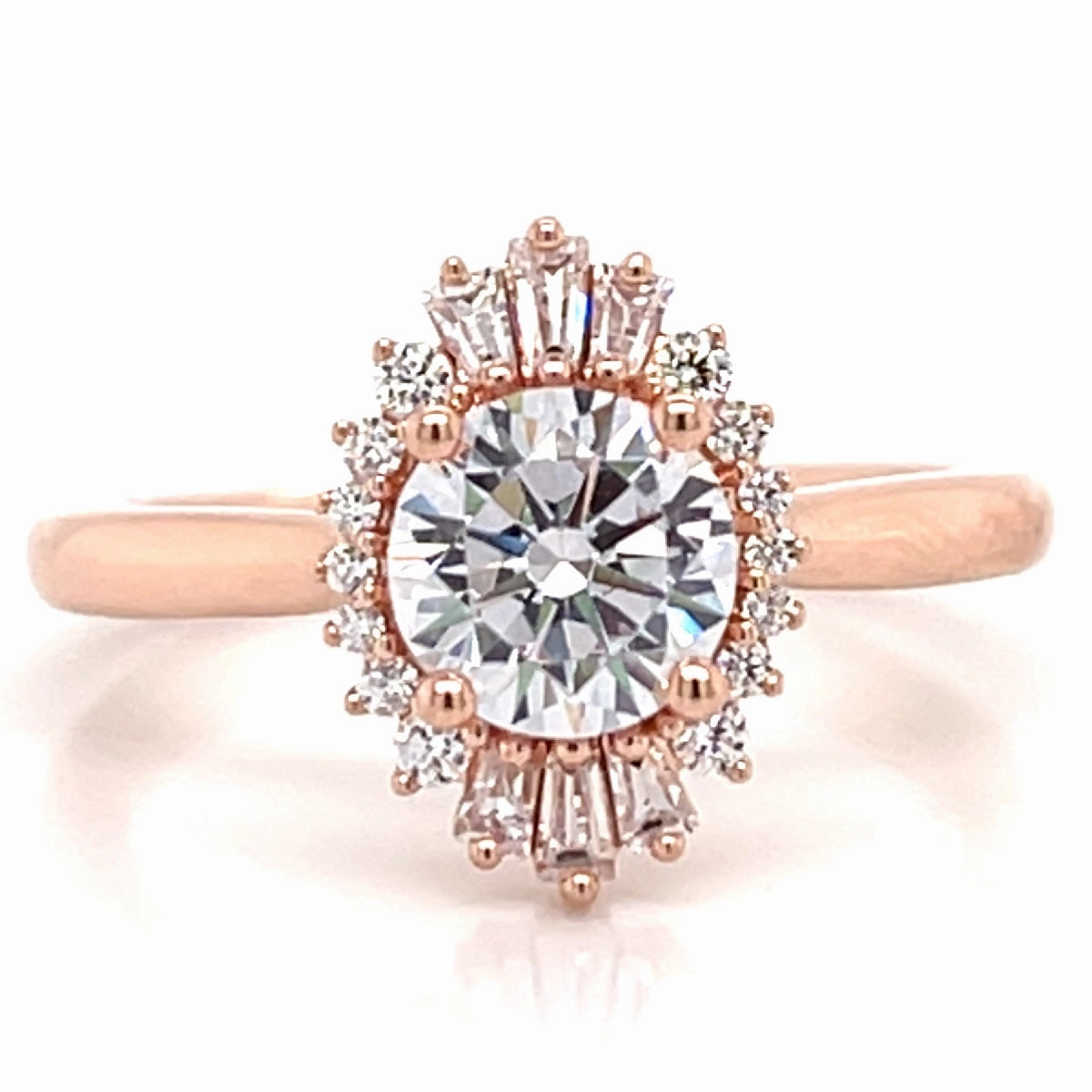 Ornate Token Diamond Engagement Rings w/o Center