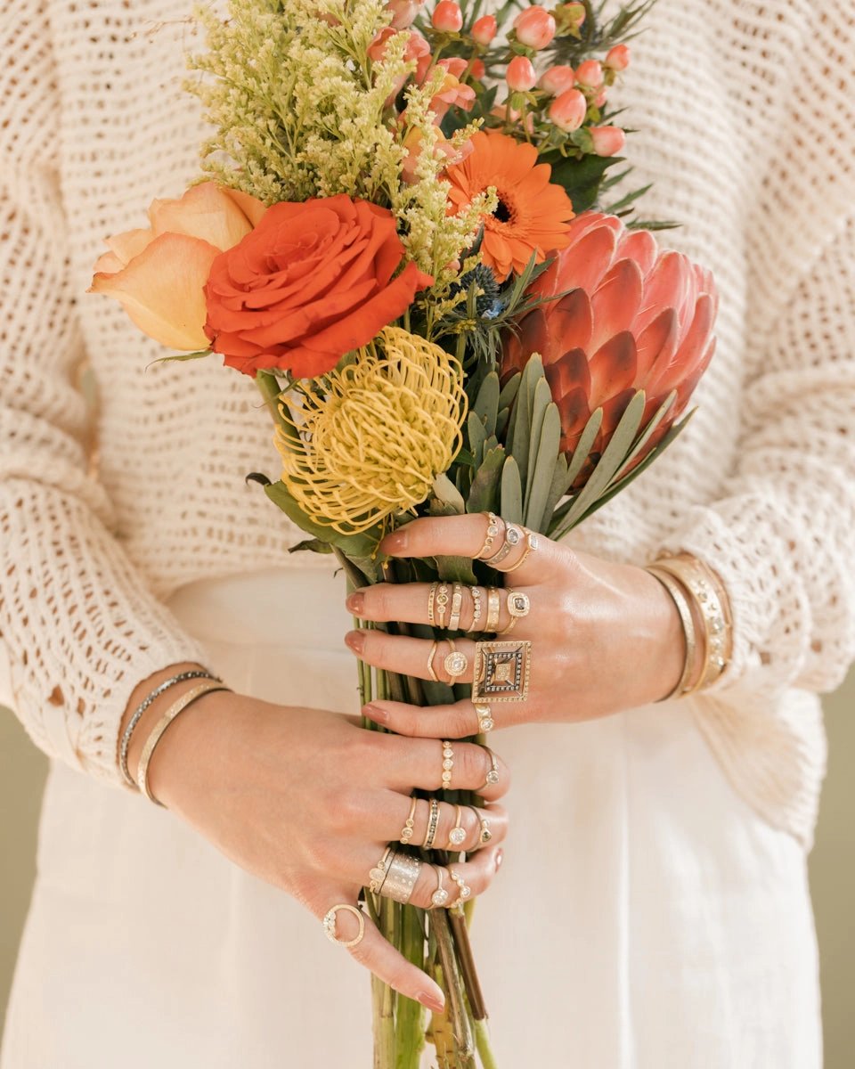 Oxidized Silver KMJ Timeless Hinged Bangle  - 18ky, Oxidized Silver   VS Diamonds Bold Statement Vibrant Appeal
