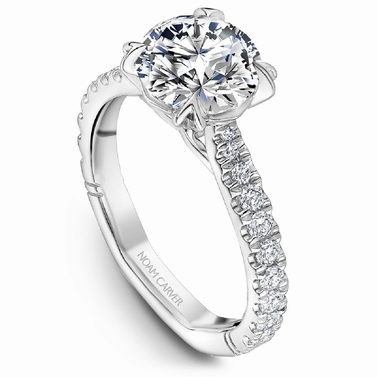 Noam Carver Atelier Classic Diamond Engagement Ring Setting in White Gold Cute Gift
