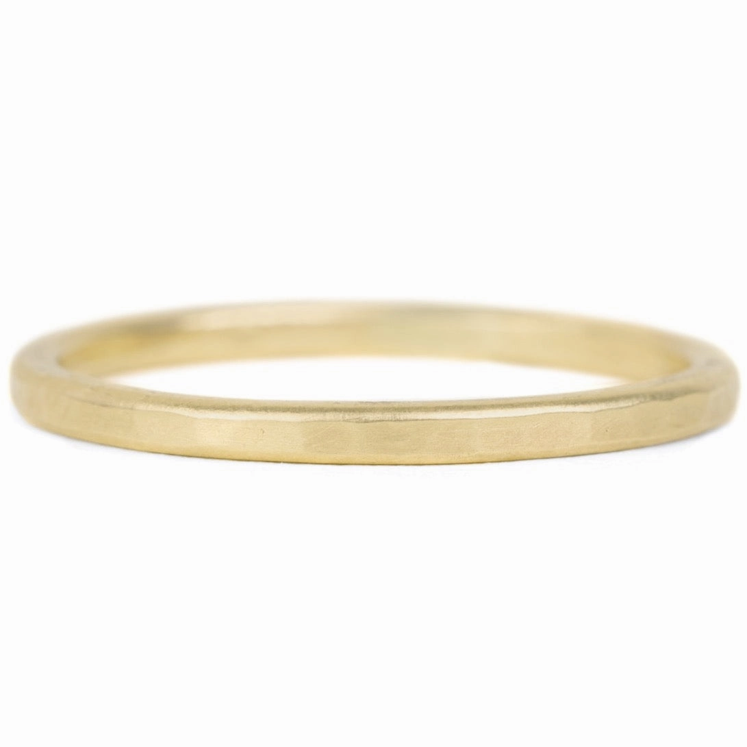 Faceted Stacker  - 18ky Gold, 14kpw Gold Daily Essential Luxury Shape