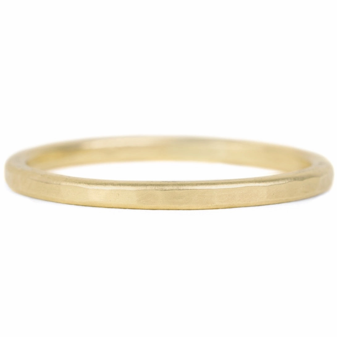 Bridal Accessory Chic Glow Faceted Stacker  - 18ky Gold, 14kpw Gold