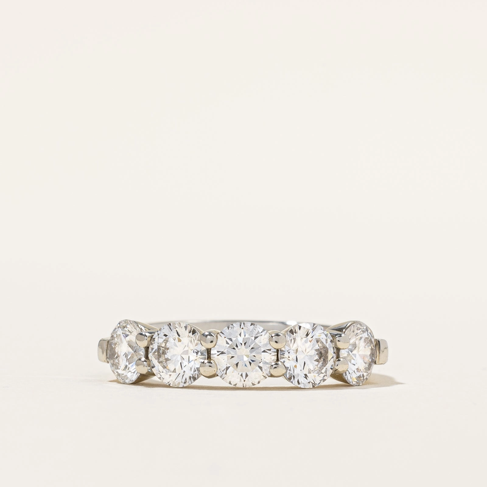 Refined Sparkle Subtle Glamour Brinkhaus' Five Stone Diamond Ring | 2.25ctw | SZ 7.5 |