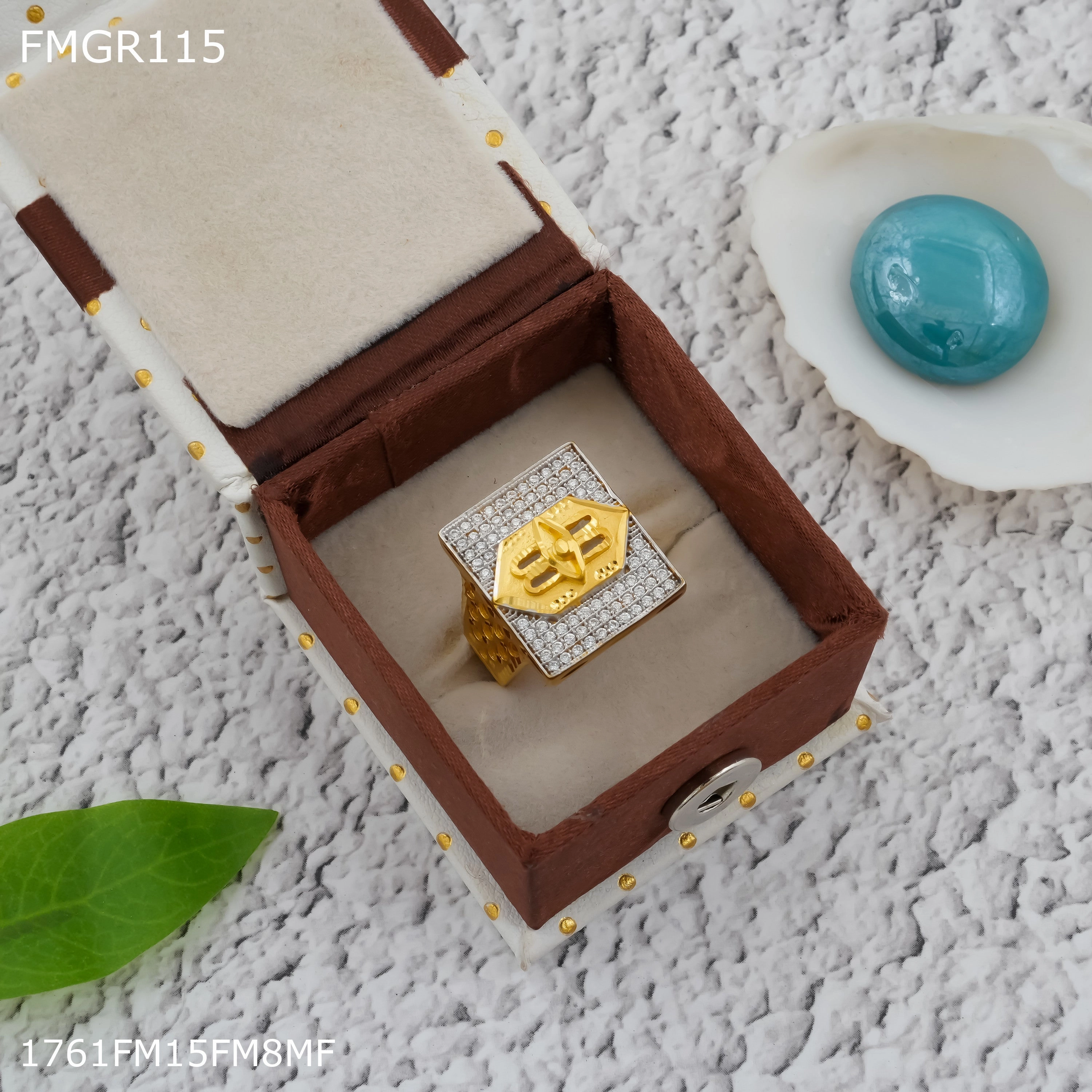 Modern Glow Stylish Gift Freeme 1gm Third eye with gold plated for men - FMRI115