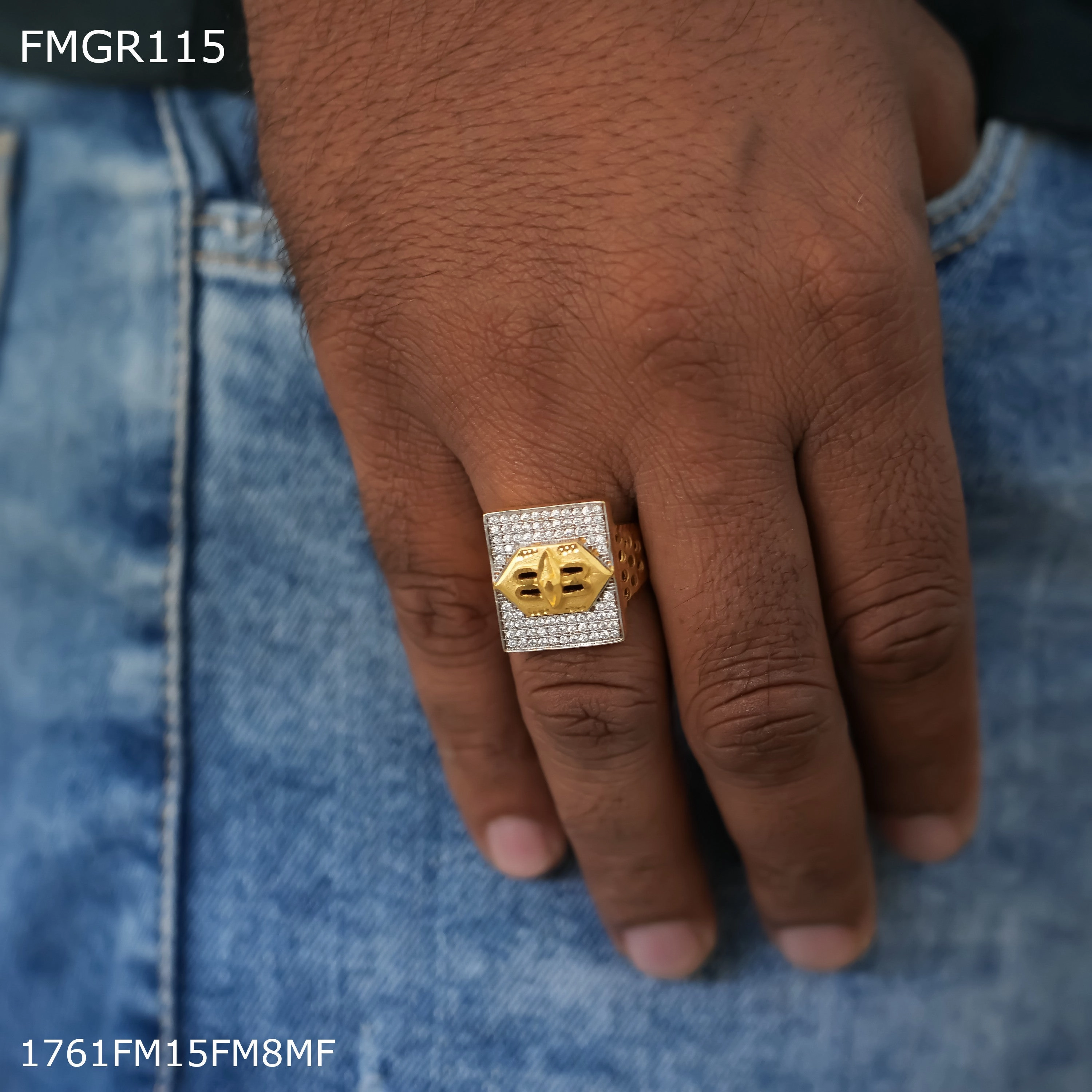 Freeme 1gm Third eye with gold plated for men - FMRI115 Refined Mood