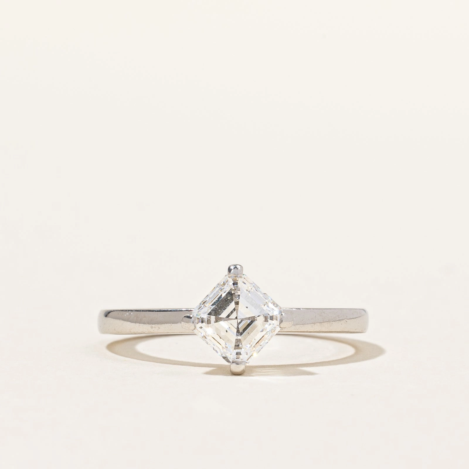 GIA Graded Asscher Cut Diamond Ring | 1.01 ct SI1 D | 5.5 Handcrafted Feel Vibrant Colors