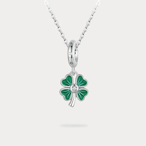 Four Leaf Clover Pendant Necklace Bohemian Accent