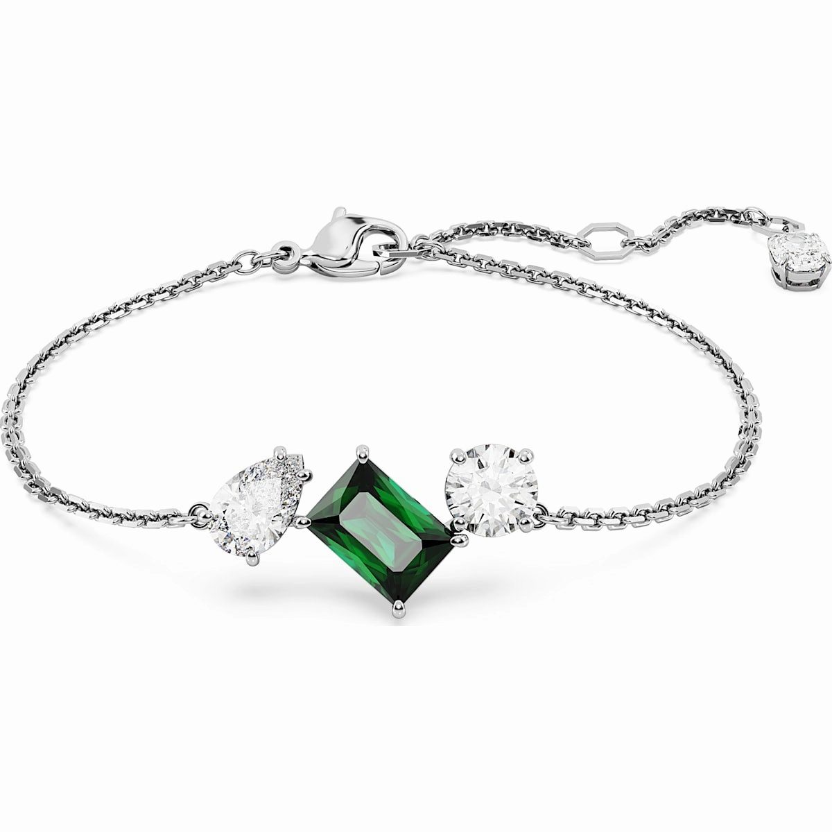 Swarovski Mesmera bracelet, Mixed cuts, Green Timeless Duo