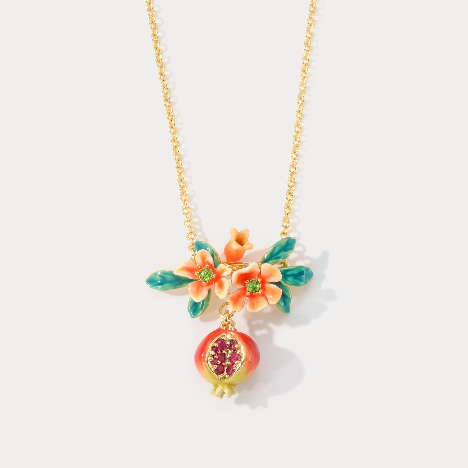 Evening Item Wedding guest Pomegranate Flower Necklace