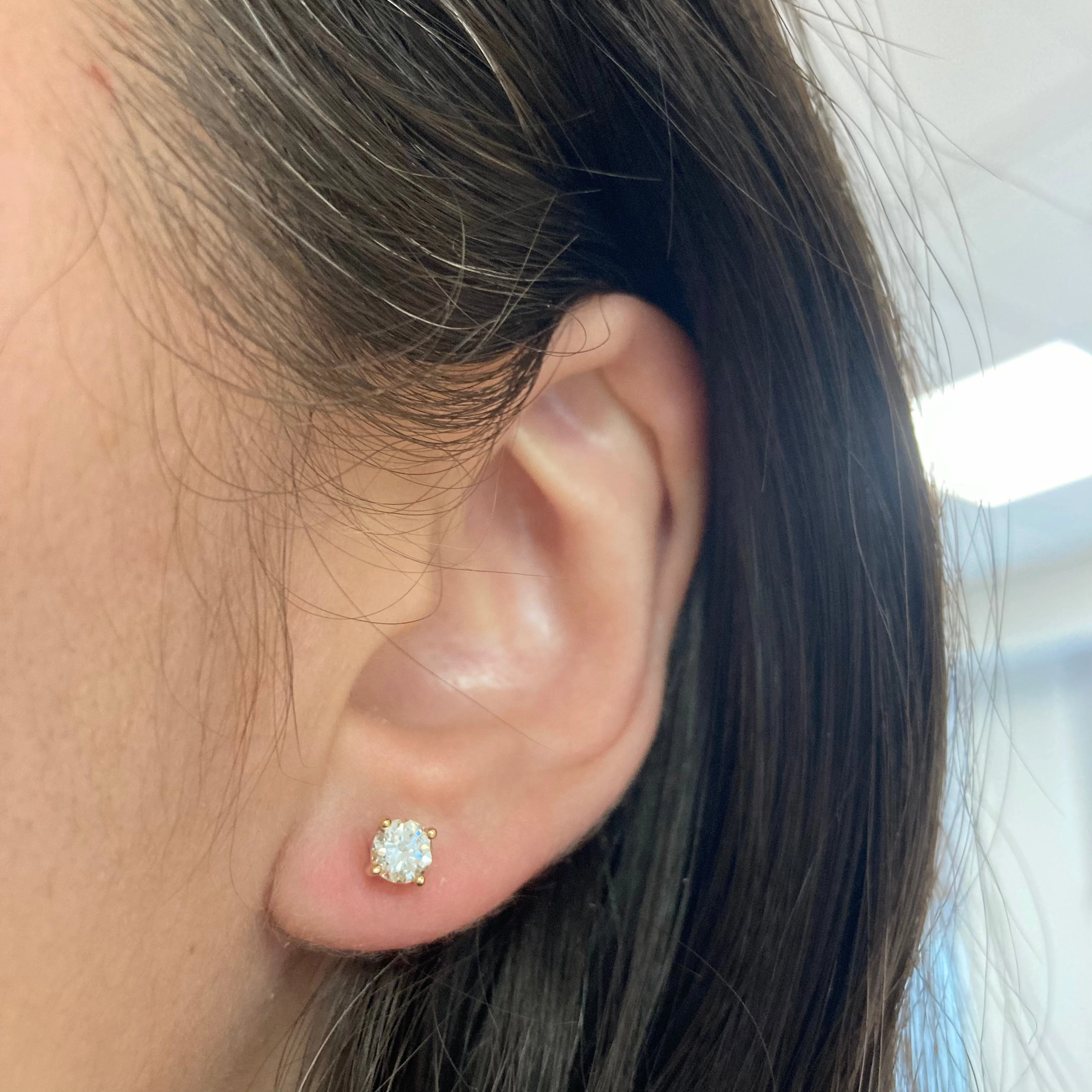 '100 Ways' Diamond Studs in White or Yellow Gold | 2/3 carat | Options Available | Special Day Radiant Sparkle