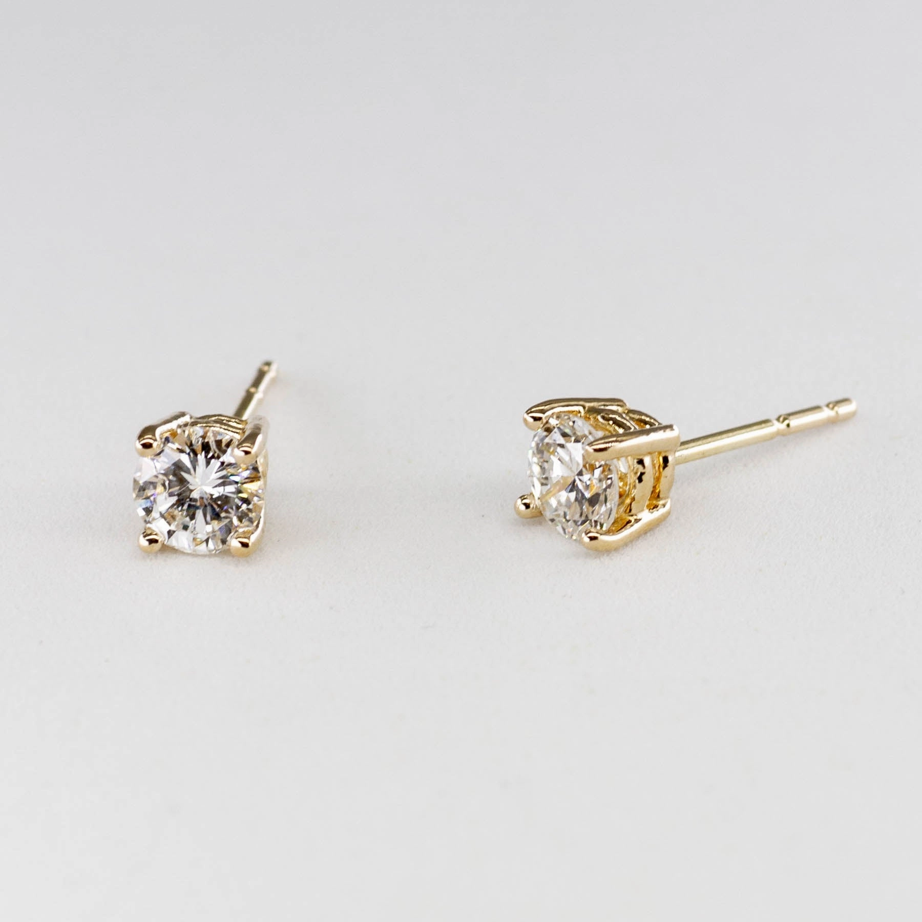 Expressive Feature Contemporary Layer '100 Ways' Diamond Studs in White or Yellow Gold | 2/3 carat | Options Available |