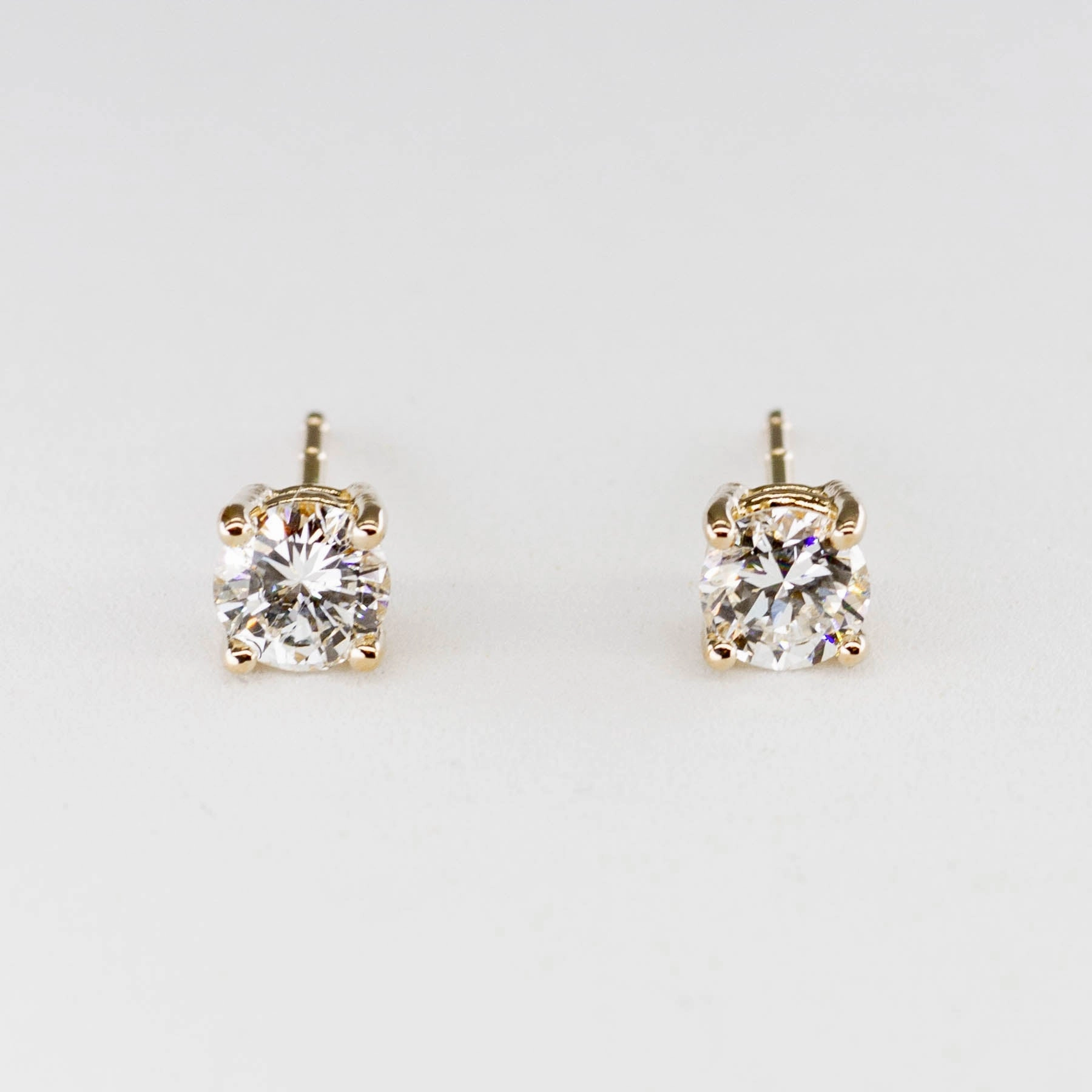 '100 Ways' Diamond Studs in White or Yellow Gold | 2/3 carat | Options Available | Subtle Spark