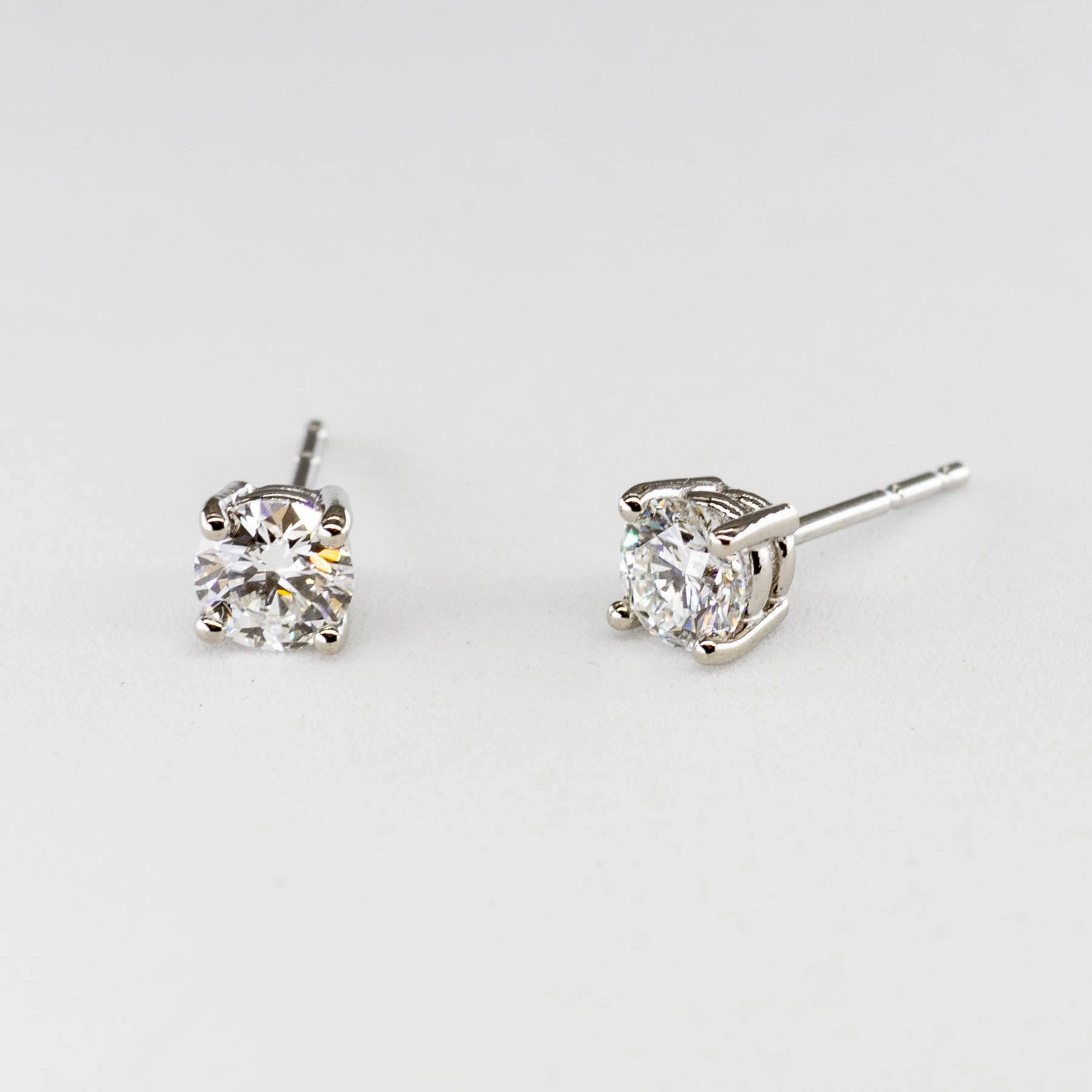 '100 Ways' Diamond Studs in White or Yellow Gold | 2/3 carat | Options Available | Elegant flair