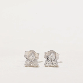 Evening Glam Classy Accent '100Ways' Diamond Trio Cluster Earrings | 0.25ctw |