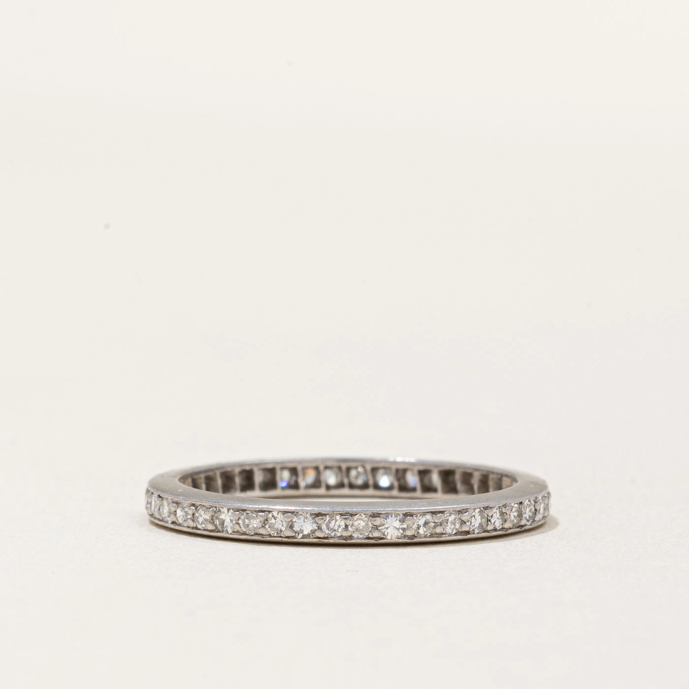 Vintage Diamond Eternity Ring | 0.50ctw | SZ 7.25 | Vivid Accent Vibrant Sparkle
