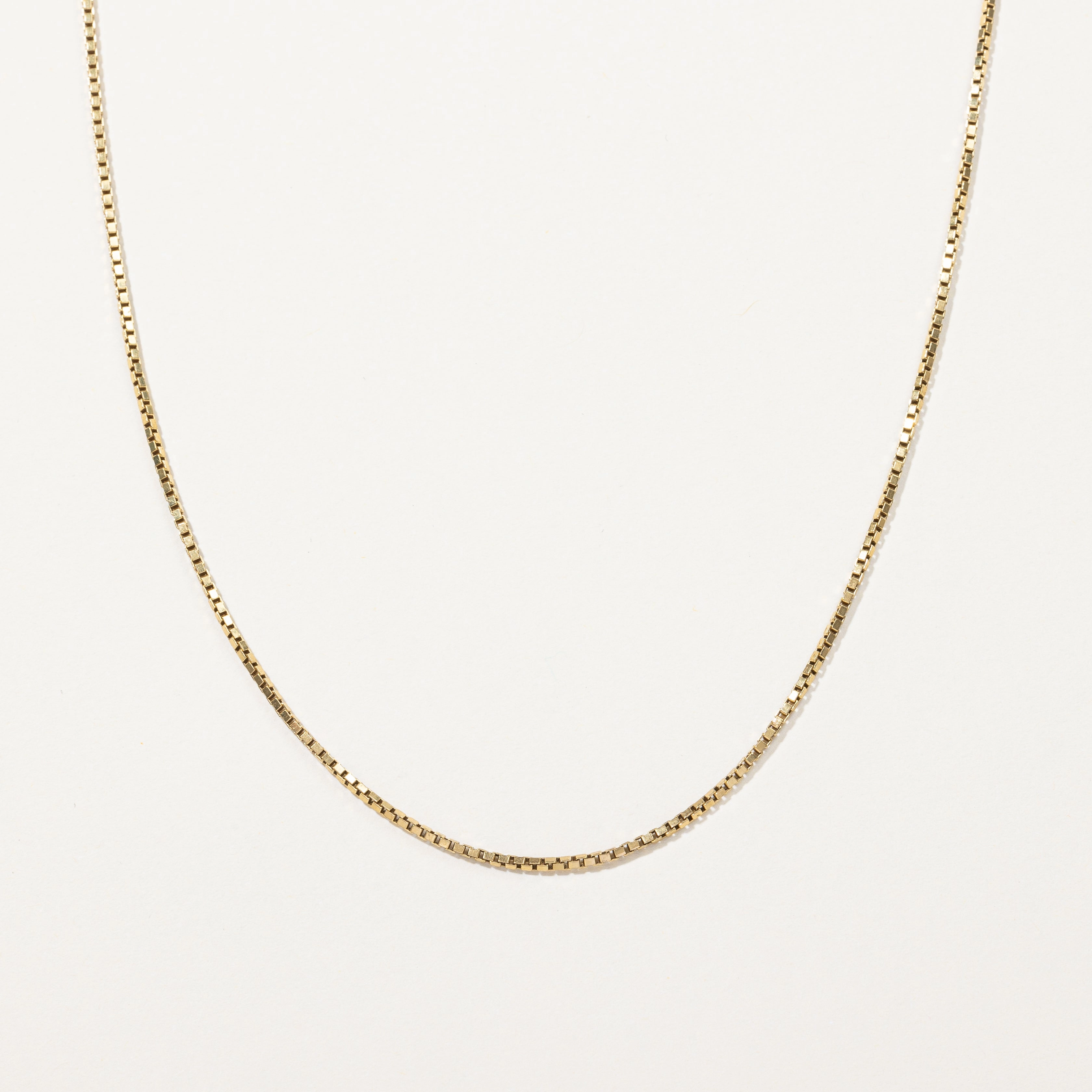 Graceful Glow Style Match Vintage Italian 18k Yellow Gold Box Chain | 24" |