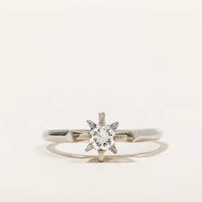 Vintage Solitaire Diamond Ring | 0.33ct, SZ 7.75 | Chic Fusion