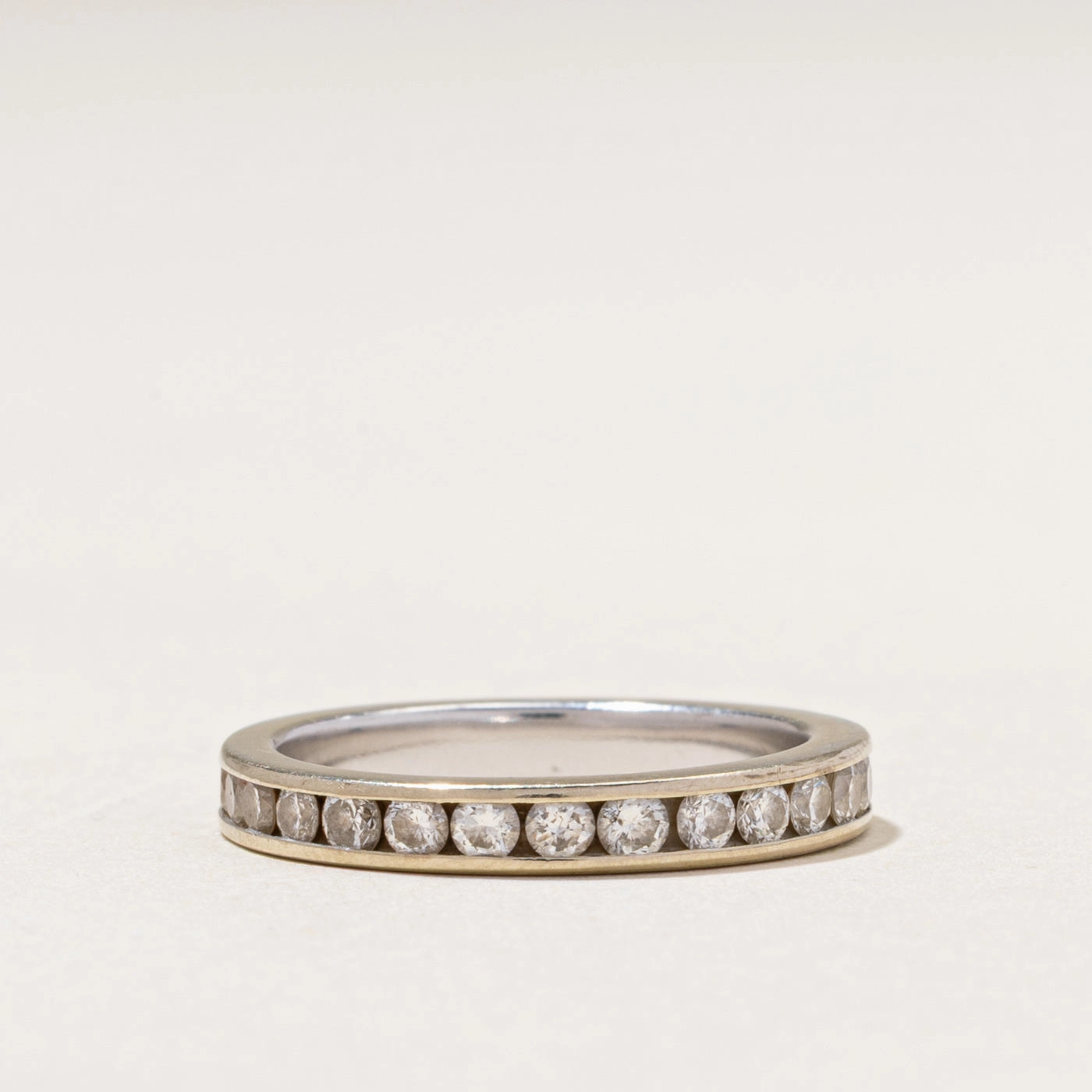 Refined Lines White Gold Eternity Channel Set Diamond Band | 1.00ctw | 2.90mm | SZ 6