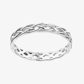 Mood Match Woven Unisex Celtic Knot Eternity Wedding Band